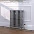 CI-SH645-10-MET-SILVER-LS01 - Shelbourne 3 Column Victorian Cast Iron Radiator H645mm x W215mm CI-SH645-10-MET-SILVER-LS01 - Shelbourne 3 Column Victorian Cast Iron Radiator H645mm x W215mm